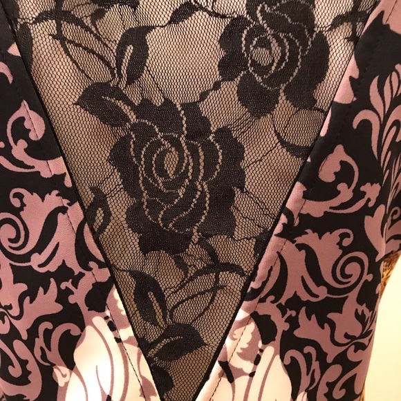 Viviana Gabeiras Sheath Scuba Dress NEW Size Medium Black Orange - Picture 10 of 16